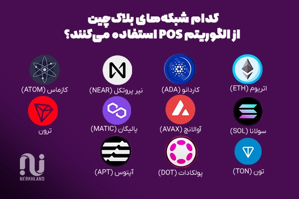 کدام شبکه های بلاکچین از الگوریتم PoS استفاده می‌کنند؟